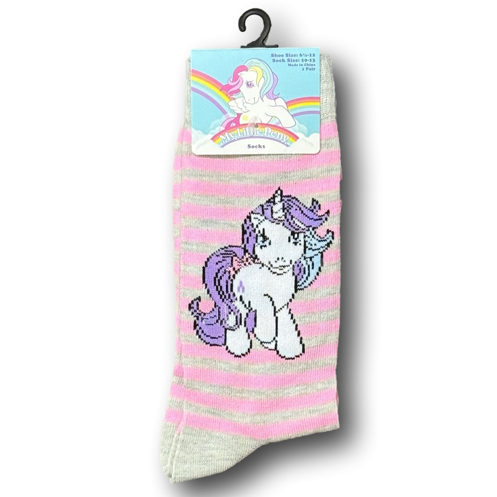 3/$20 My Little Pony Unicorn Funny Novelty Crew Socks - NWT